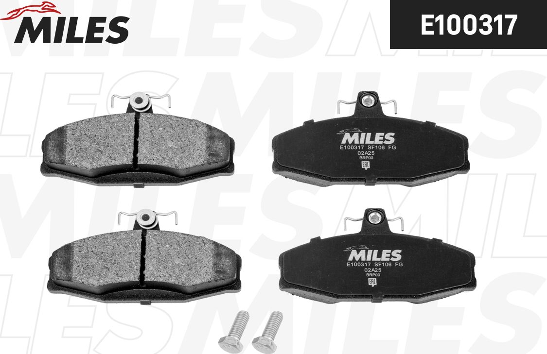 Тормозные колодки Miles (Semi-Metallic). Артикул E100317