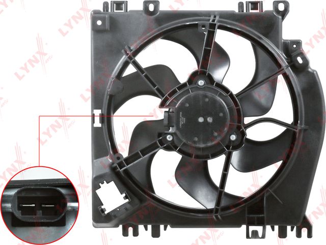 Вентилятор радиатора двигателя LYNXauto для Renault Modus I 2004-2012. Артикул RF-1131