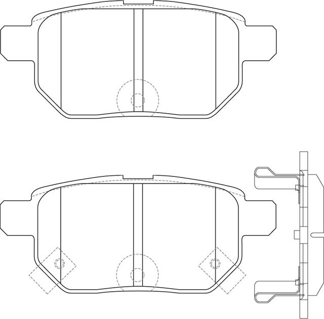 Тормозные колодки NiBK задние для Pontiac Vibe II 2009-2010. Артикул PN1519