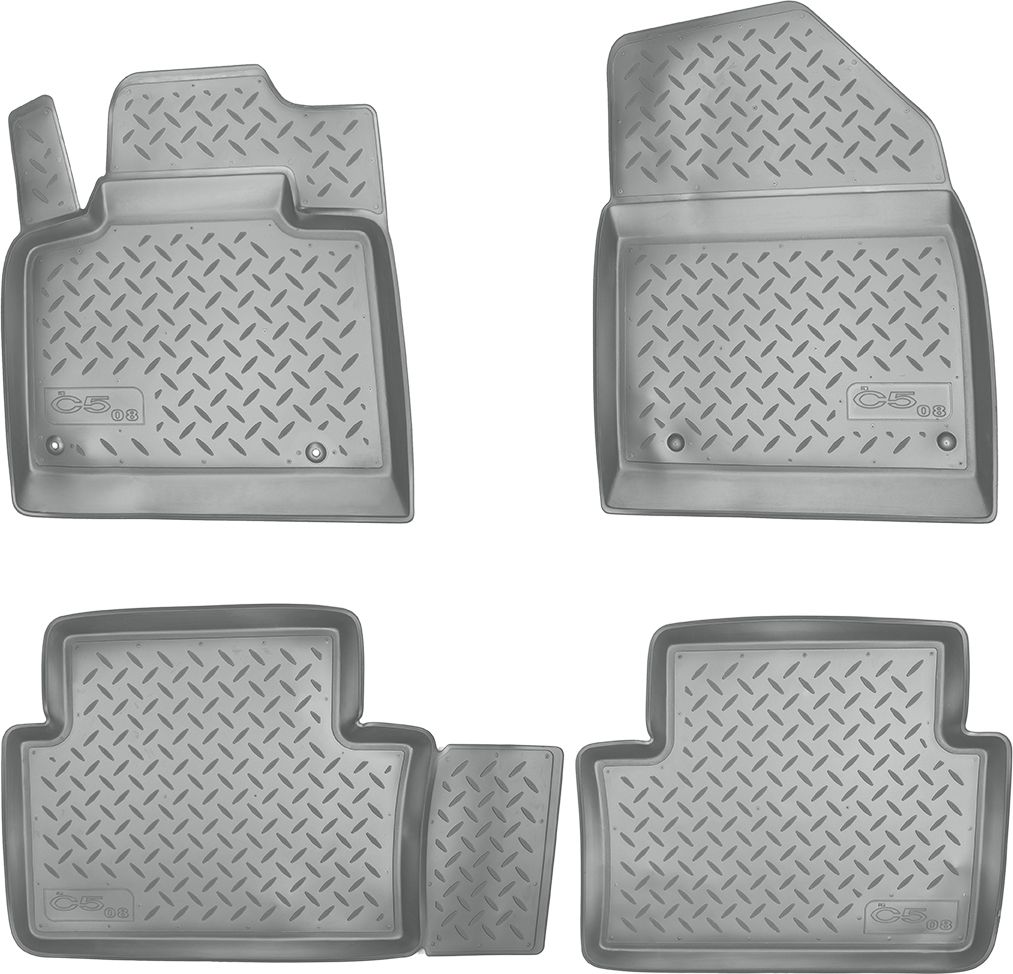 Коврики Норпласт для салона Citroen C5 II X7 2008-2026 Серый. Артикул NPL-Po-14-17-G