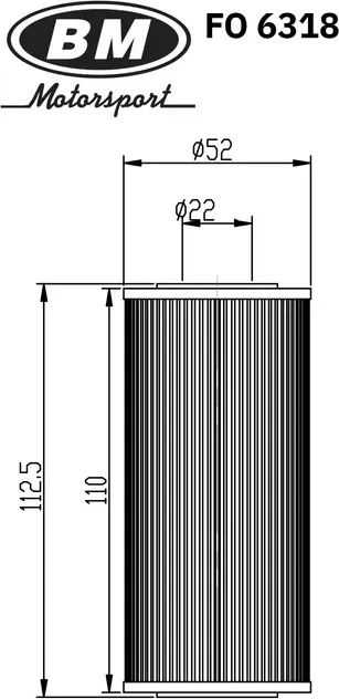 Фильтр масляный (BM). Артикул FO6318