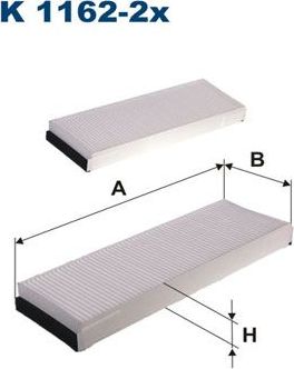 Салонный фильтр Filtron. Артикул K 1162-2x