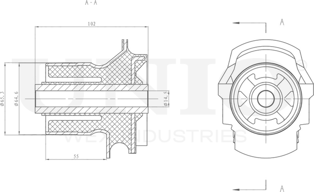 Сайлентблок балки (Unio). Артикул RMP-20153