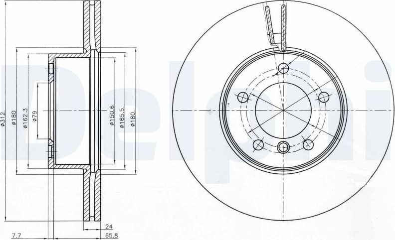 Тормозной диск Delphi. Артикул BG4172C