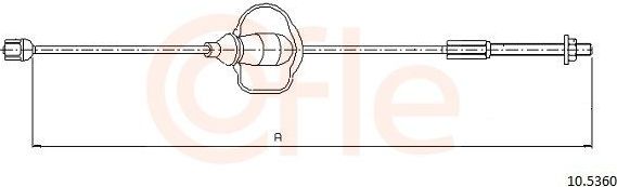 Трос ручника (тросик ручного тормоза) Cofle. Артикул 10.5360