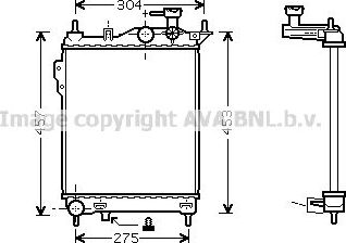 Радиатор охлаждения двигателя AVA. Артикул HYA2099