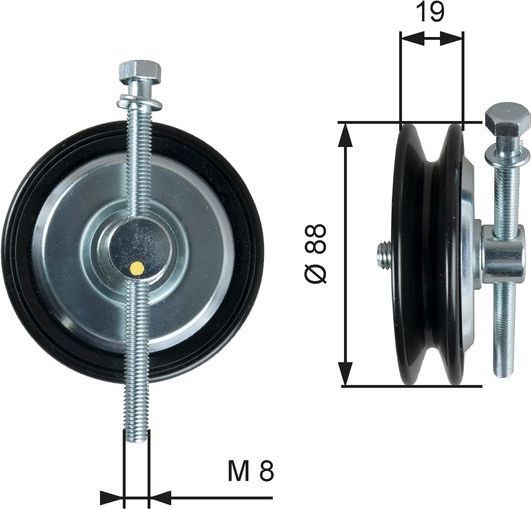 Натяжной ролик (натяжитель) приводного клинового ремня Gates DriveAlign®. Артикул T39361