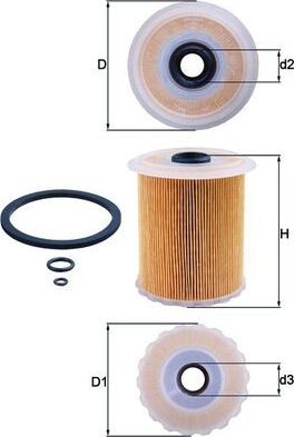 Топливный фильтр Mahle. Артикул KX 75D