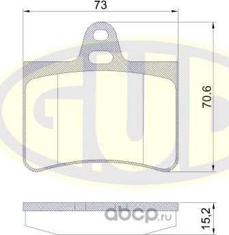 Тормозные колодки G.U.D.. Артикул GBP083000