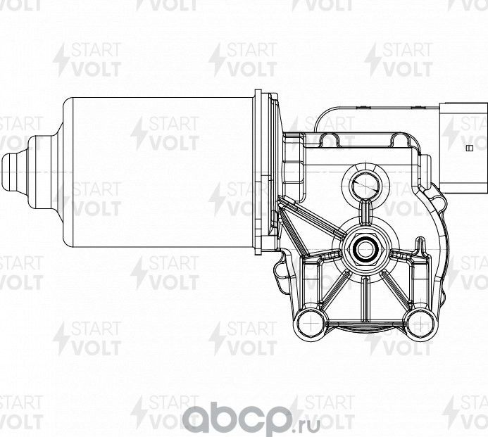 Мотор стеклоочистителя (моторчик дворников) StartVOLT. Артикул VWF 0811