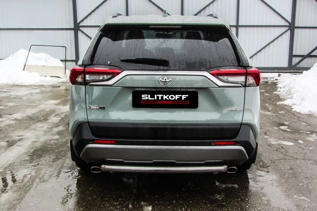 Защита Slitkoff заднего бампера d57 для Toyota RAV4 V 2018-2026. Артикул TR419-005