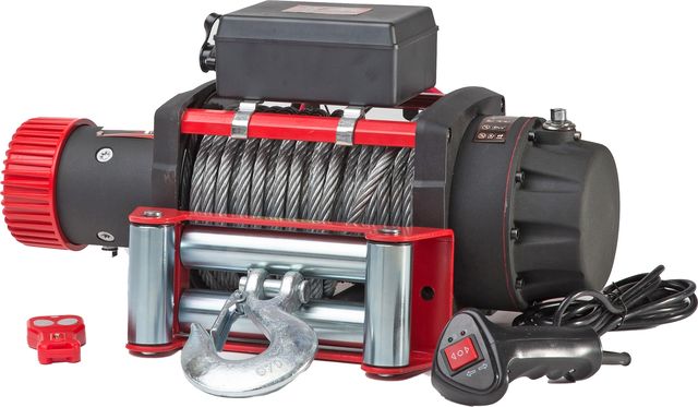 Лебёдка электрическая 12V redBTR MISSION SOS 17000 lbs 7711 кг (Стальной трос). Артикул 951711