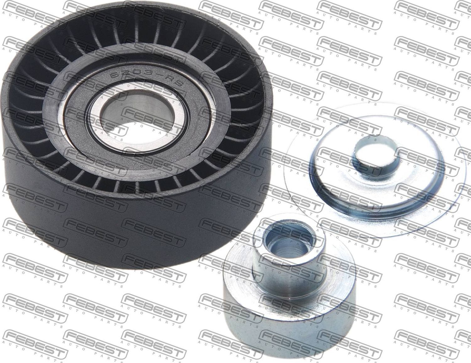 Натяжной ролик (натяжитель) приводного поликлинового ремня Febest. Артикул 2187-FYD2