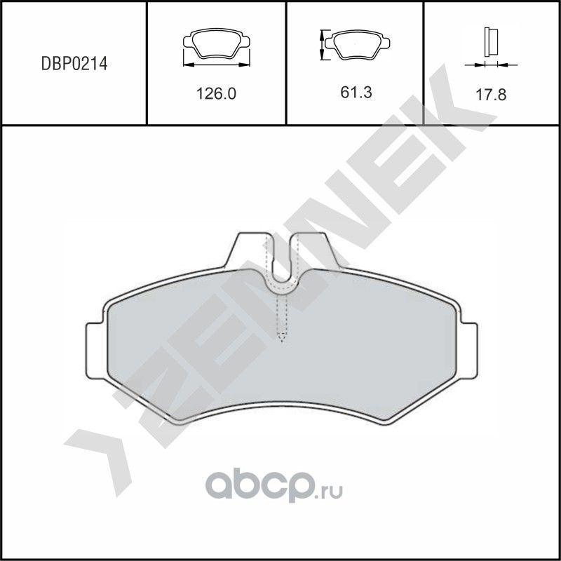 Колодки тормозные дисковые задние MERCEDES W463 89->, SPRINTER 95-06 (Zennek). Артикул DBP0214