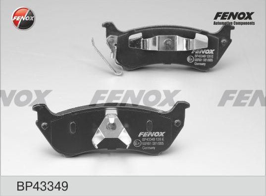 Тормозные колодки Fenox. Артикул BP43349