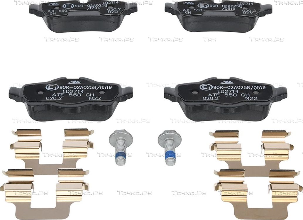 Тормозные колодки ATE Ceramic задние для MINI Roadster R59 2012-2015. Артикул 13.0470-2714.2