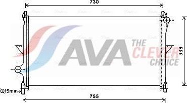 Радиатор охлаждения двигателя AVA. Артикул CN2278