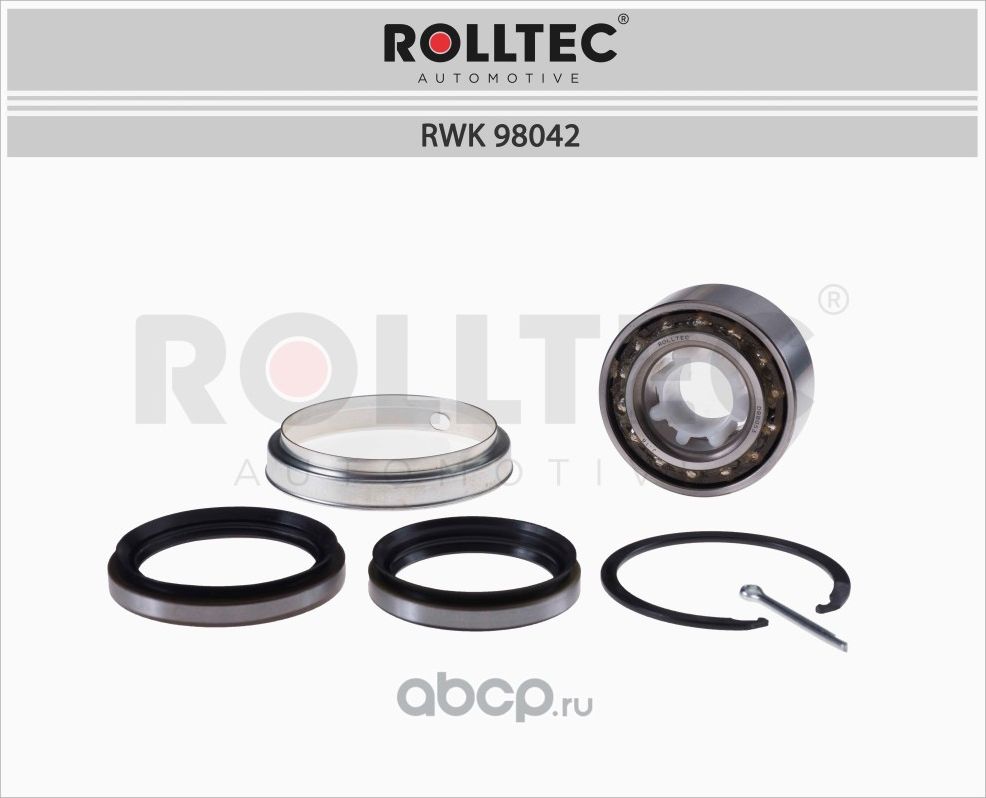 Подшипник ступицы передний (Rolltec). Артикул RWK98042