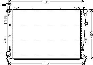 Радиатор охлаждения двигателя AVA. Артикул KA2103