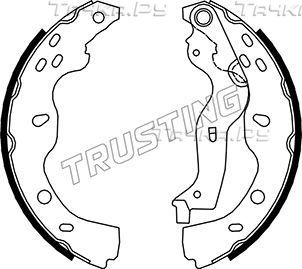 Тормозные колодки Trusting задние для Fiat Sedici 2006-2014. Артикул 034.119