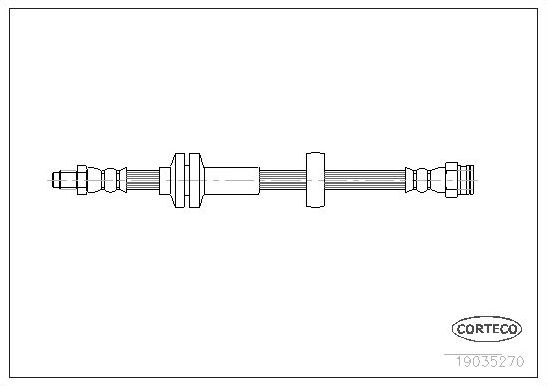 Тормозной шланг Corteco передний правый/левый для Fiat Ducato III 2006-2026. Артикул 19035270