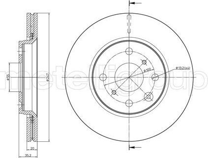 Тормозной диск Trusting передний для Peugeot 107 I 2005-2014. Артикул DF999