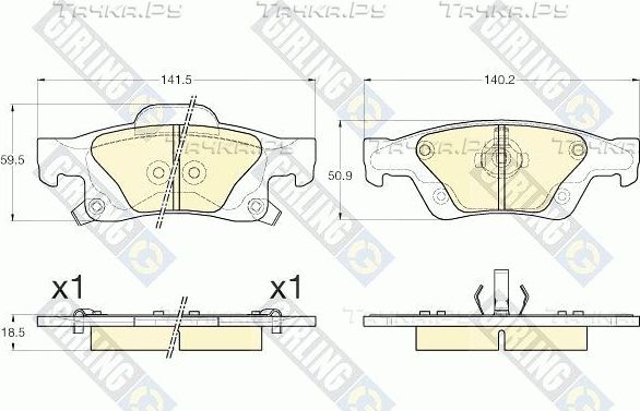 Тормозные колодки Girling. Артикул 6144482
