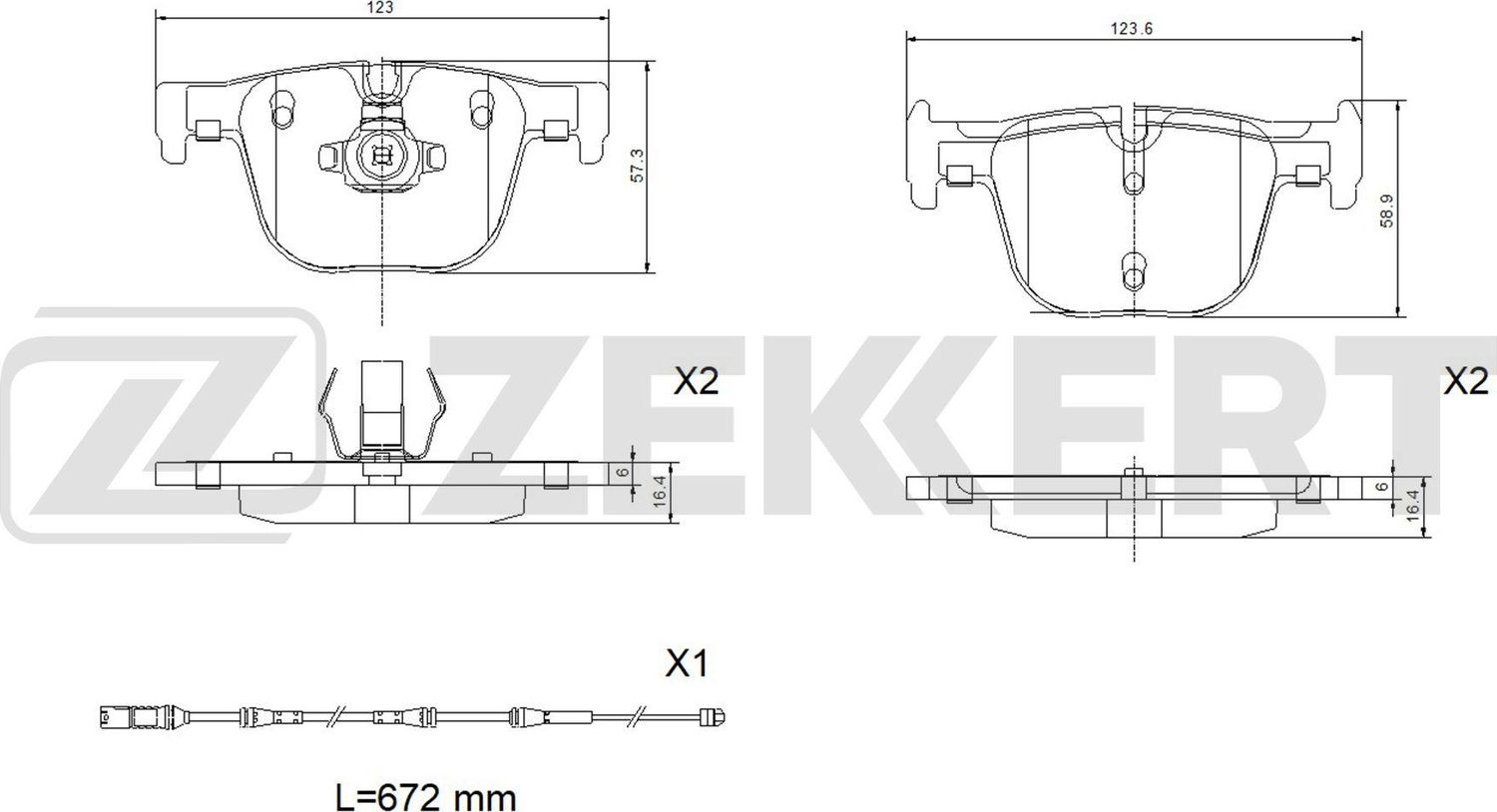 Тормозные колодки Zekkert. Артикул BS-1437