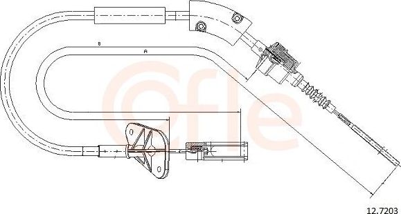 Трос сцепления Cofle для Fiat Panda II 2006-2013. Артикул 12.7203