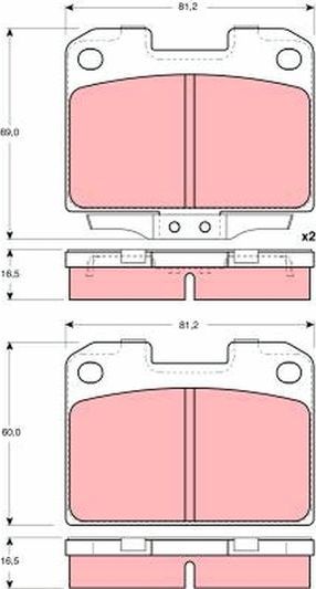 Тормозные колодки TRW. Артикул GDB3104