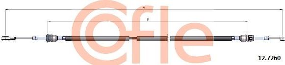 Трос переключения передач КПП Cofle для Fiat Punto III Punto Evo 2008-2012. Артикул 12.7260