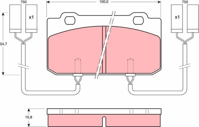 Тормозные колодки TRW передние для Alfa Romeo 33 II 1990-1994. Артикул GDB902