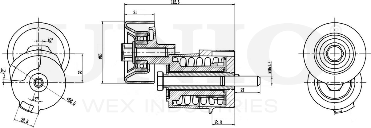Натяжитель/демпфер ремня (Unio). Артикул TNS-10265
