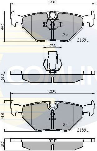 Тормозные колодки Comline Comline. Артикул CBP01011