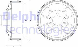 Тормозной барабан Delphi. Артикул BF562