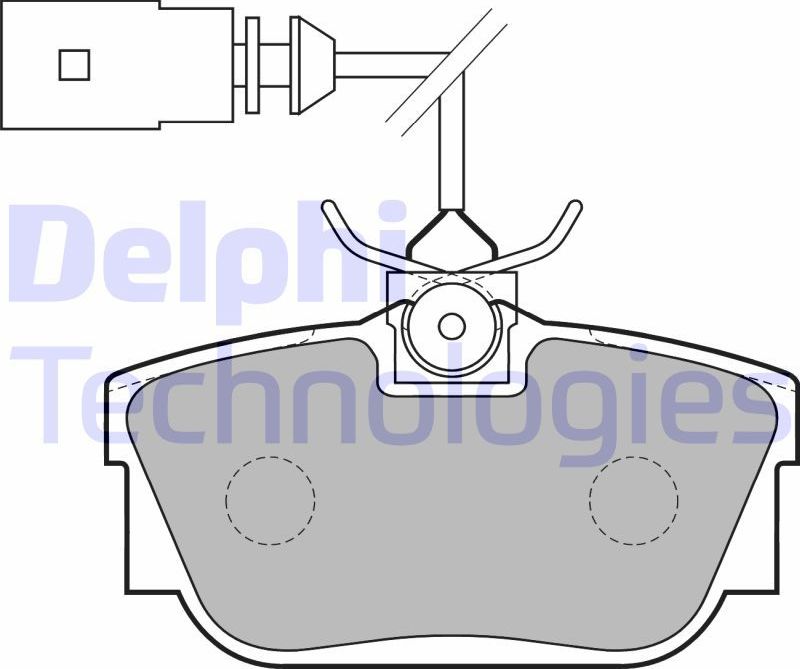Тормозные колодки Delphi (Low-Metallic). Артикул LP1733