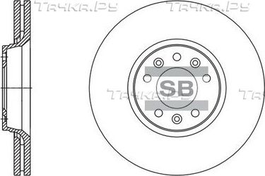 Тормозной диск Sangsin Hi-Q передний для Fiat Scudo II 2007-2016. Артикул SD5004