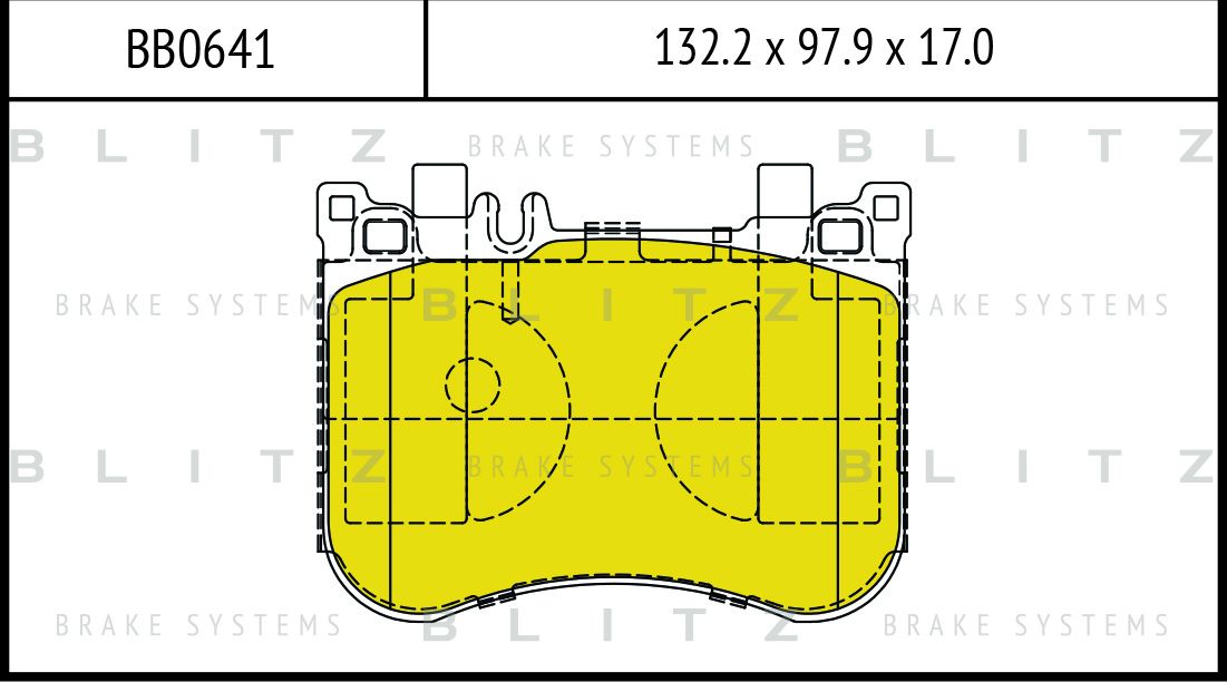 Колодки тормозные дисковые передние (Blitz). Артикул BB0641