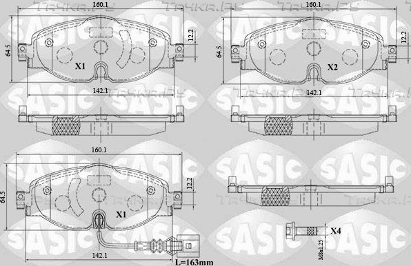 Тормозные колодки Sasic. Артикул 6216154