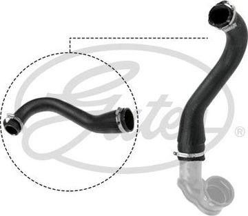 Патрубок интеркулера Gates для Opel Astra J 2009-2017. Артикул 09-0174