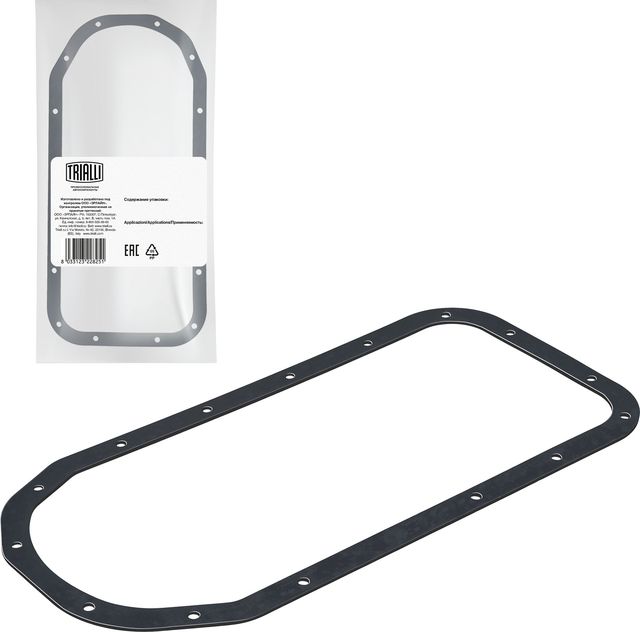 Прокладка маслянного поддона двигателя Trialli для ВАЗ Samara (2108, 2109, 2113, 2114) 1986-1999. Артикул GZ 101 0412