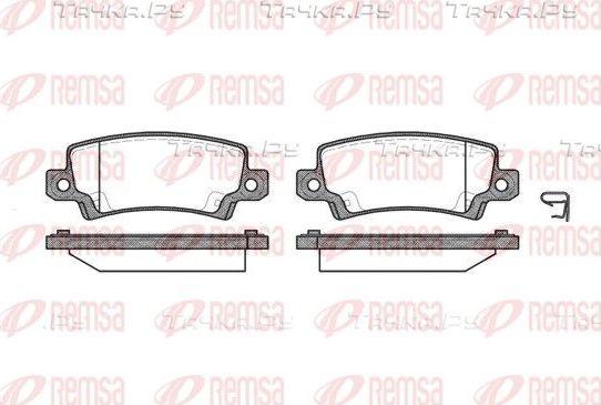 Тормозные колодки Remsa задние для Toyota Corolla E120, E130 2001-2008. Артикул 0874.02