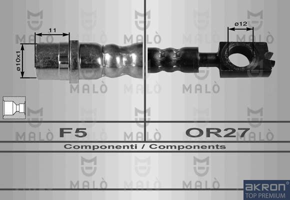 Тормозной шланг Malò задний для Volkswagen Passat B5 1996-1998. Артикул 8968