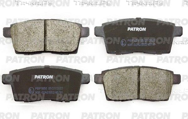 Тормозные колодки Patron задние для Mazda CX-9 I 2007-2016. Артикул PBP1656