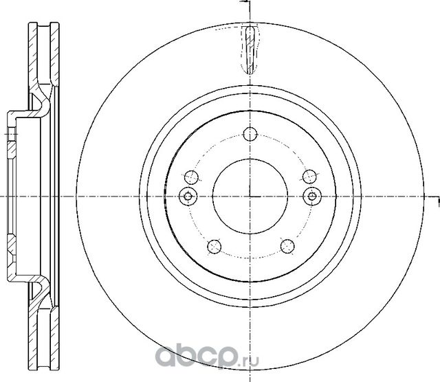 GR21302_Диск тормозной вентилируемый 21302 (G-Brake). Артикул GR21302