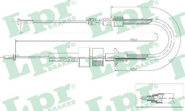 Трос сцепления LPR для Ford Orion III 1990-1993. Артикул C0041C