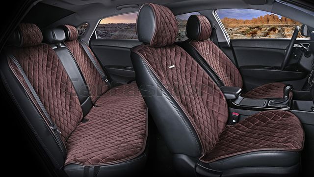 Накидки универсальные CarFashion California Plus для авто, цвет Кофе/Кофе/Кофе. Артикул 22417
