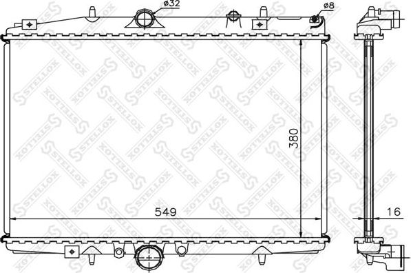 Радиатор охлаждения двигателя Stellox. Артикул 10-25173-SX