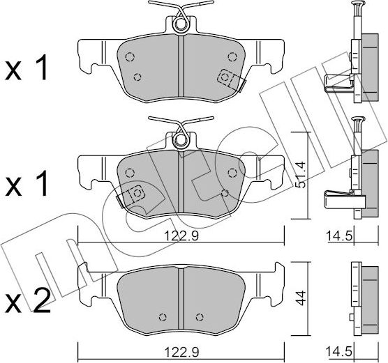 Тормозные колодки Metelli. Артикул 22-1226-0