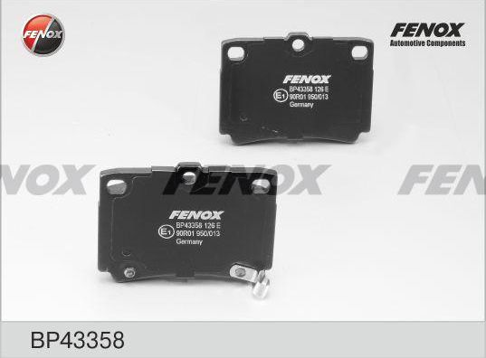 Тормозные колодки Fenox. Артикул BP43358